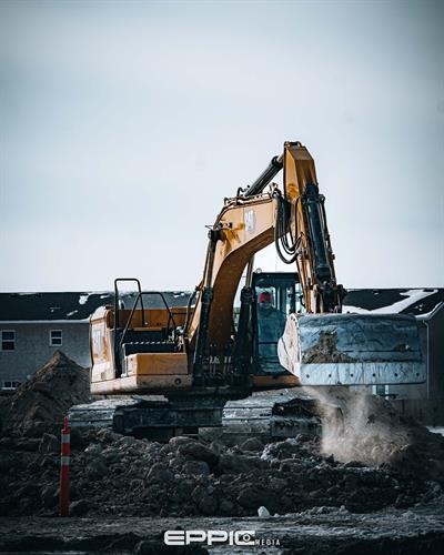 Fast Brothers Excavator building new subdivision in Steinbach