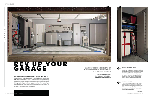 Advertising partner, Closets by Design's feature in the March 2021 issue.