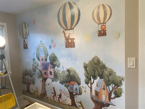 Client nursery mural installation