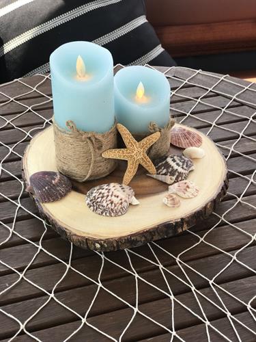 Beach theme centerpieces 