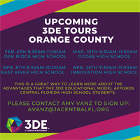 Upcoming 3DE Tours in Orange County!