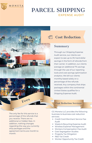 Parcel Freight Shipping - Cost Reduction Parcel Freight Shipping - Cost Reduction