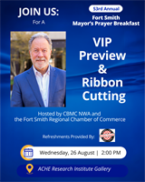 Historic Fort Smith Mayor’s Prayer Breakfast Announces Exclusive Preview, Ribbon Cutting, and Nobel Peace Prize Laureate as Keynote Speaker