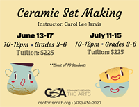 Community School of the Arts: Ceramic Set Making