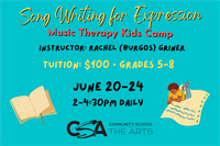 Community School of the Arts: Song Writing For Expression (Grades 5-8)