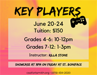Community School of the Arts: Key Players Piano Camp (Grades 7-12)