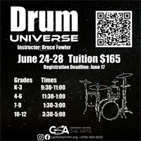 CSA: Drum Universe Drum Camp for Grades 4-6