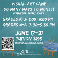 CSA: So Many Ways to Monet Art Camp Grades 4-6