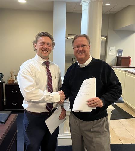 The day Dr. Peter Tencza passed the torch to Dr. Connor Smallwood.