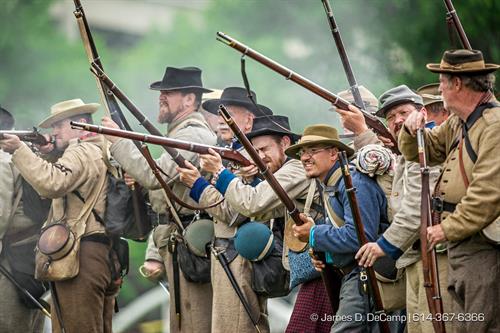 The Ohio Historical Center presentation of 'A House Divided: Civil War Reenactment at the Ohio Village. (© James D. DeCamp | http://www.JamesDeCamp.com | 614-367-6366)