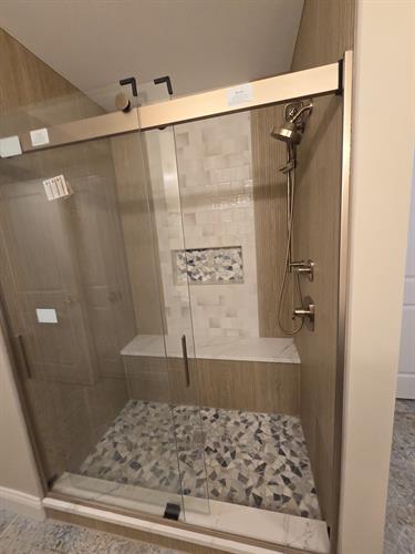 Basement shower project, we did everything from rough plumbing to final inspection.