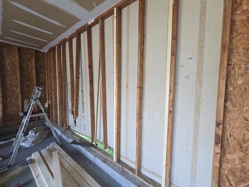 Inside before pictures of siding job above. 