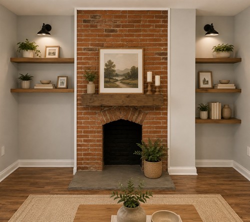 living room fireplace