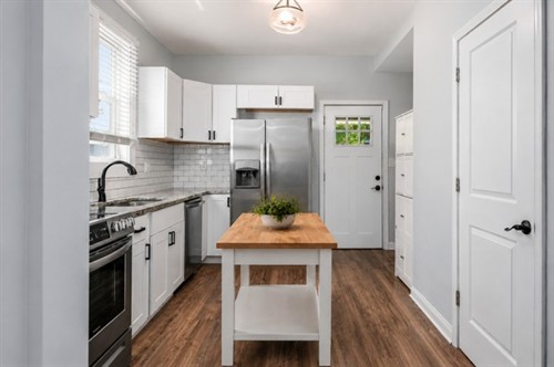 kitchen with island