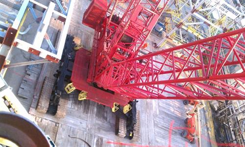 Working with a Manitowoc 21000- just shy of a million pound lifting capacity