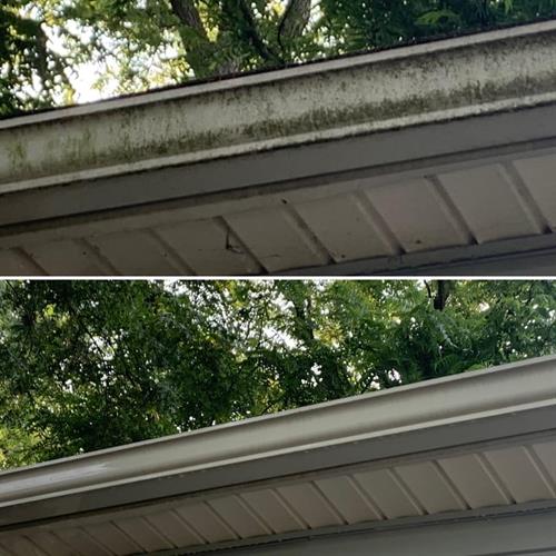 Interior & Exterior Gutter Wash & Gutter Guard Installation 