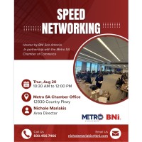 Speed Networking Event with BNI (August)