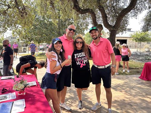 Erin Ercoline, ThriveWell's Executive Director and committee members at the Annual Iron Strong Golf Tournament.