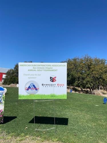 Straight Edge Sponsoring Hole 13 @ ASA Golf Tournament Canyon Springs