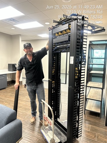 Stephen making a rack look small after removal