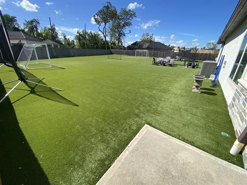 Synthetic Grass installation- private soccer field