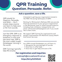 Free QPR (Suicide Prevention) Training