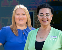 Lozano and Huser, FCCU, earn Financial Counseling Certification