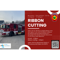 2025 Ribbon Cutting at Salem Fire Department - new Fire Engine 3