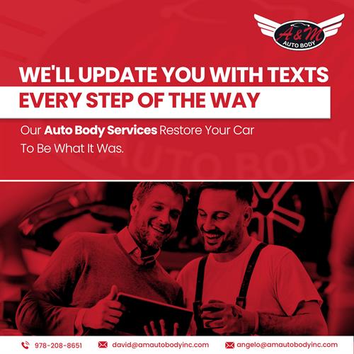 We'll Update You With Texts Every Step Of The Way