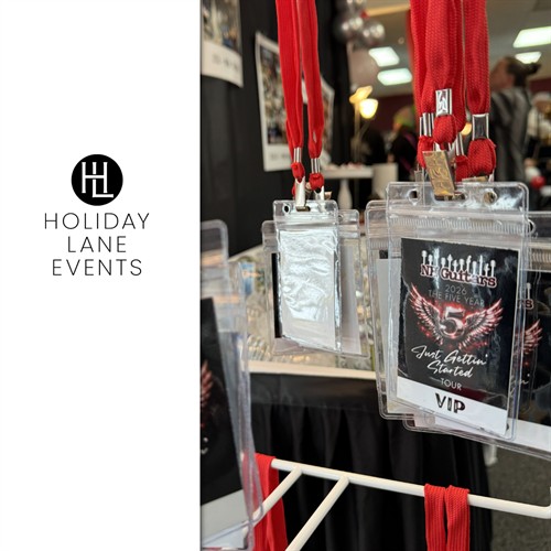 Keepsake Lanyards "VIP Passes" for Guitar Shop Customer Appreciation | Holiday Lane Events