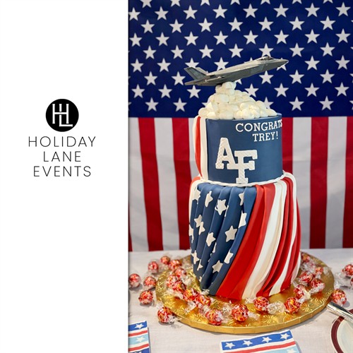 Graduation / USAFA Send Off Party (Cake by Chickadee Hill) | Holiday Lane Events