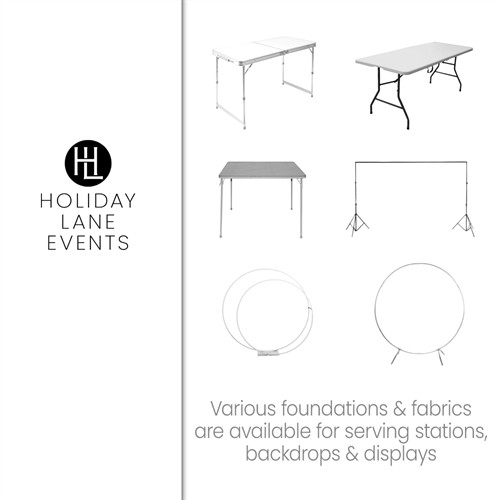 Various foundations & fabrics are available for serving stations, backdrops & displays  | Holiday Lane Events