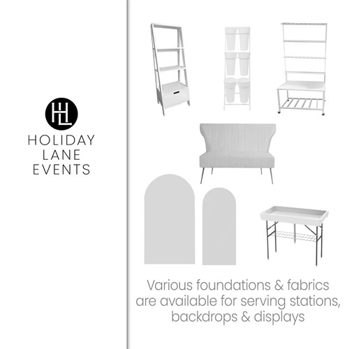 Various foundations & fabrics are available for serving stations, backdrops & displays  | Holiday Lane Events