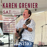 Event of a Member: Zorvino Vineyards Acoustic Bistro with Karen Grenier