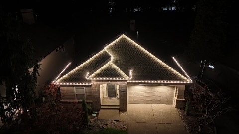 Christmas light installation