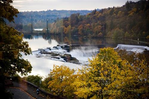 The Tumwater Room, overlooking the historic Willamette Falls.  A beautiful location for weddings and receptions.