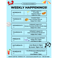Weekly Happenings at the Beachcomber