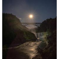 Moonlit walk though Letchworth