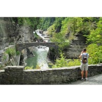 Dinner with a view: Lower Falls from the East Side