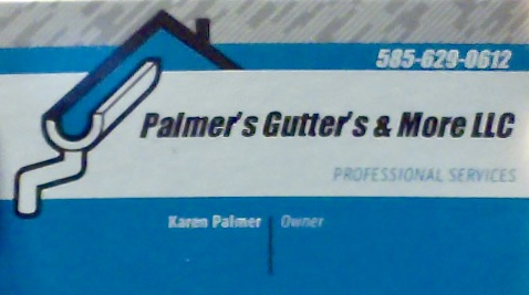 Business card of Karen Palmer of Palmer's Gutter's & More LLC Business card of Karen Palmer of Palmer's Gutter's & More LLC