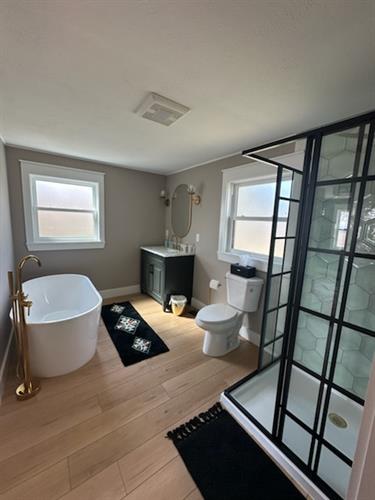 Remodeled custom master bathroom.