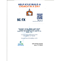 Help Kyle Build a Church In A Day