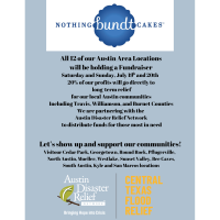 Nothing bundt Cakes Fundraiser Central Texas Flood Releif
