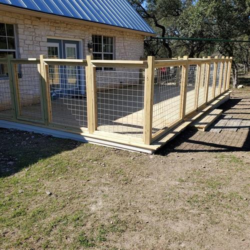 New Deck with Goat Wire Enclosure
