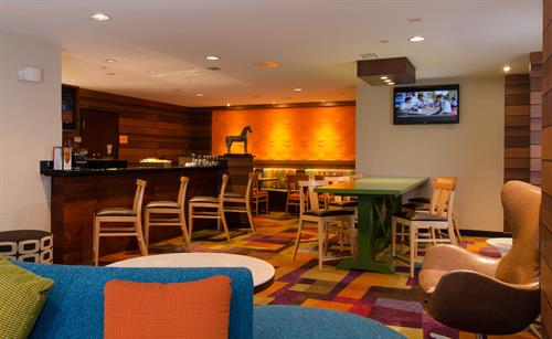 Sit, relax and watch tv in our lobby. 