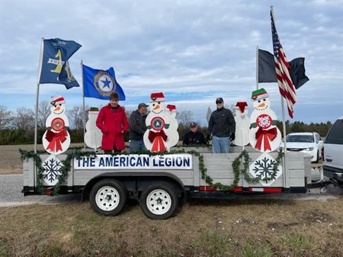 The Post 53 Christmas parade float. We participate in the Hartsville and Byrdtown parades.