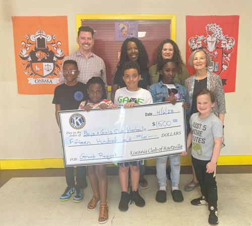 The Kiwanis Club of Hartsville supported the Club's Ron Clark House System that focuses on character development.