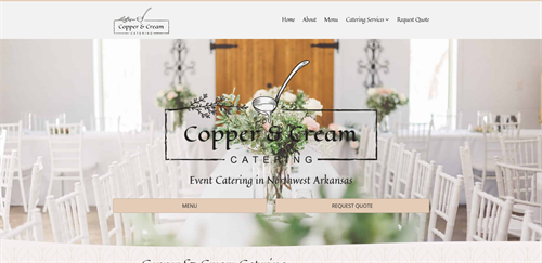 Copper & Cream Catering - Built on WordPress