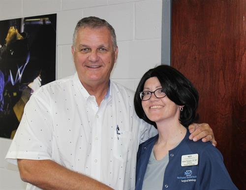 Our own NWTI Surgical Technology Director and Lead Instructor, Dr. Kendra Thompson with Springdale Mayor Mr. Doug Sprouse.