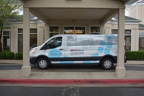 Hotel Shuttle Van takes guests to XNA and within a 5 mile radius of the hotel! 